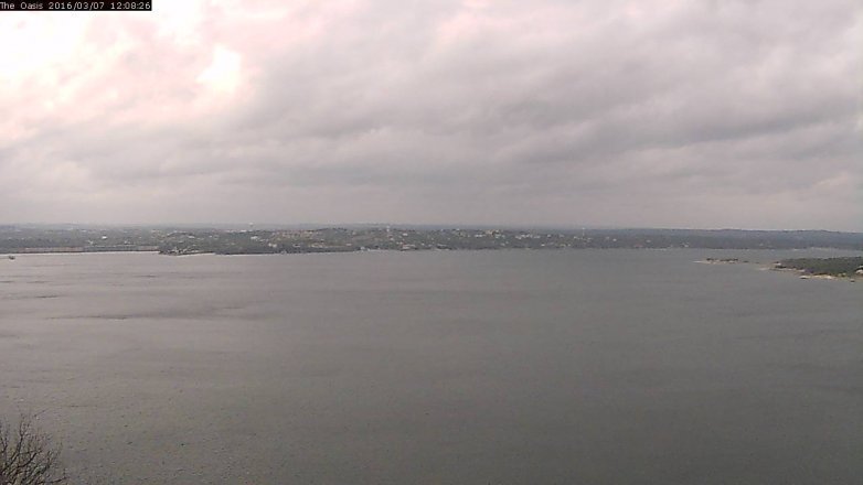 Lake Travis webcam, March 7, 2016 11:15 AM CT