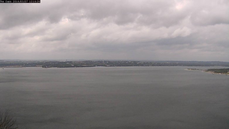 Lake Travis webcam, March 7, 2016 11:20 AM CT