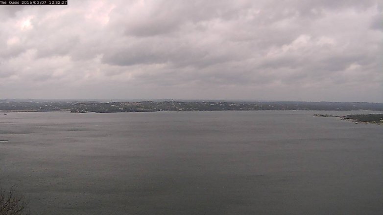 Lake Travis webcam, March 7, 2016 11:40 AM CT