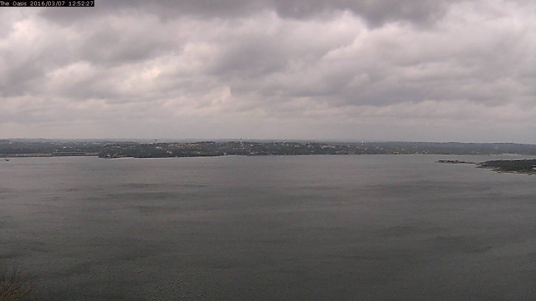 Lake Travis webcam, March 7, 2016 12:00 PM CT