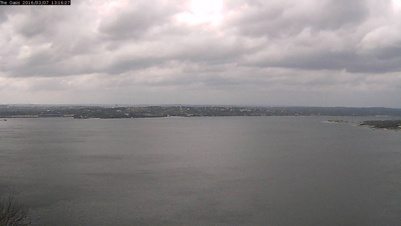 Lake Travis webcam, March 7, 2016 12:20 PM CT