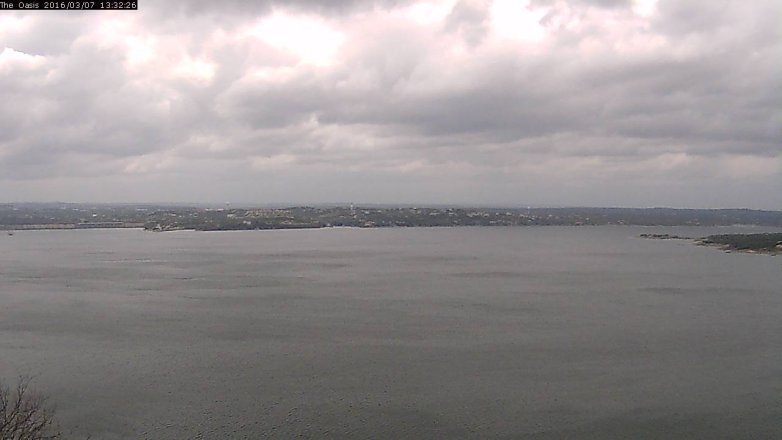 Lake Travis webcam, March 7, 2016 12:40 PM CT