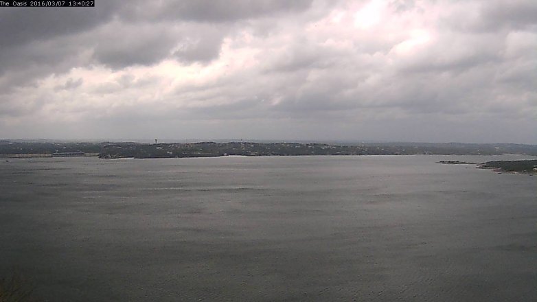 Lake Travis webcam, March 7, 2016 12:45 PM CT