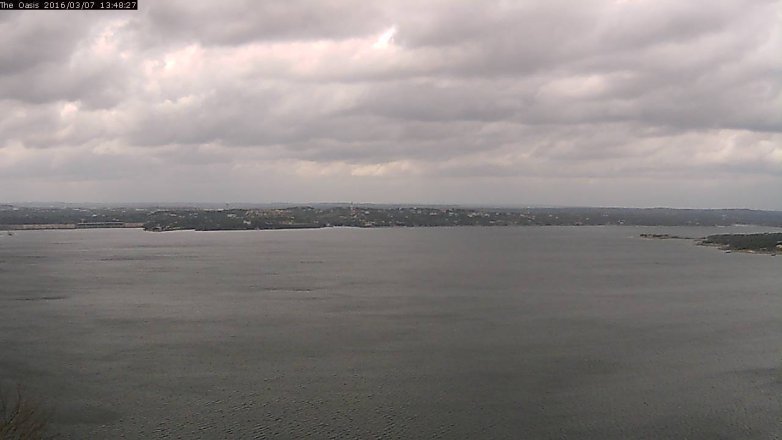 Lake Travis webcam, March 7, 2016 12:55 PM CT