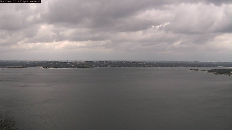 Lake Travis webcam, March 7, 2016 1:05 PM CT