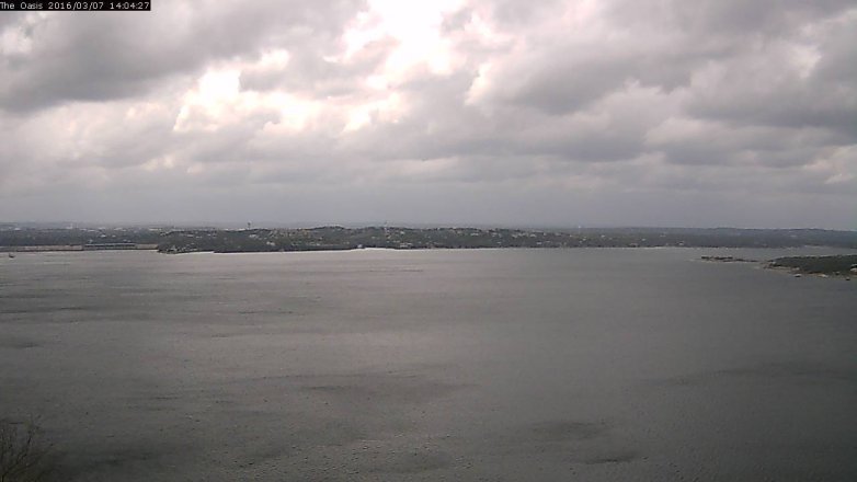 Lake Travis webcam, March 7, 2016 1:10 PM CT