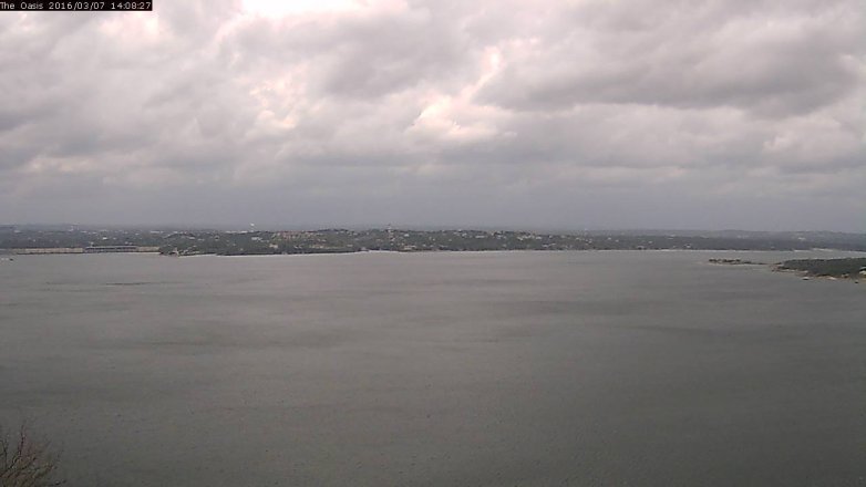 Lake Travis webcam, March 7, 2016 1:15 PM CT