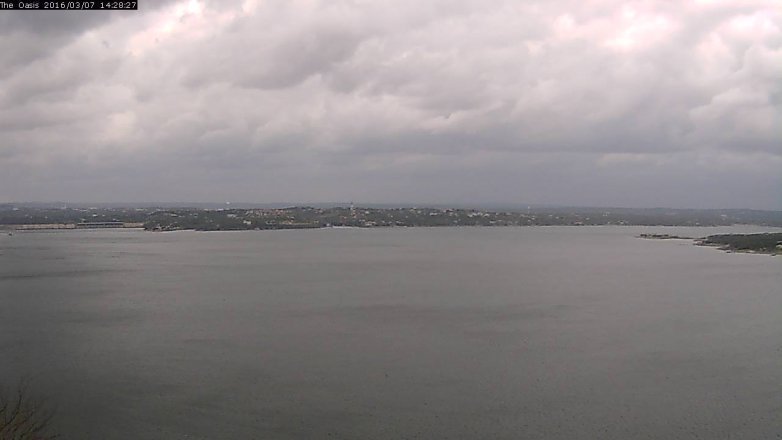 Lake Travis webcam, March 7, 2016 1:35 PM CT
