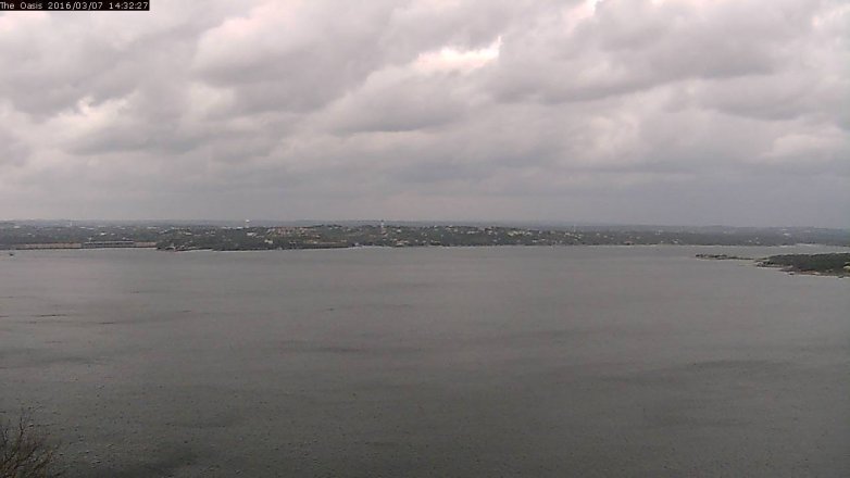 Lake Travis webcam, March 7, 2016 1:40 PM CT