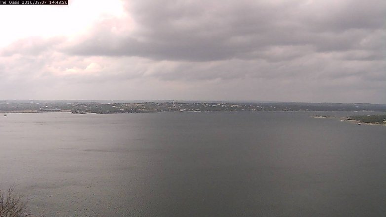 Lake Travis webcam, March 7, 2016 1:55 PM CT
