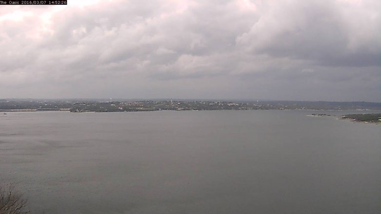 Lake Travis webcam, March 7, 2016 2:00 PM CT