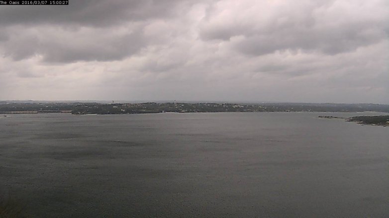Lake Travis webcam, March 7, 2016 2:05 PM CT