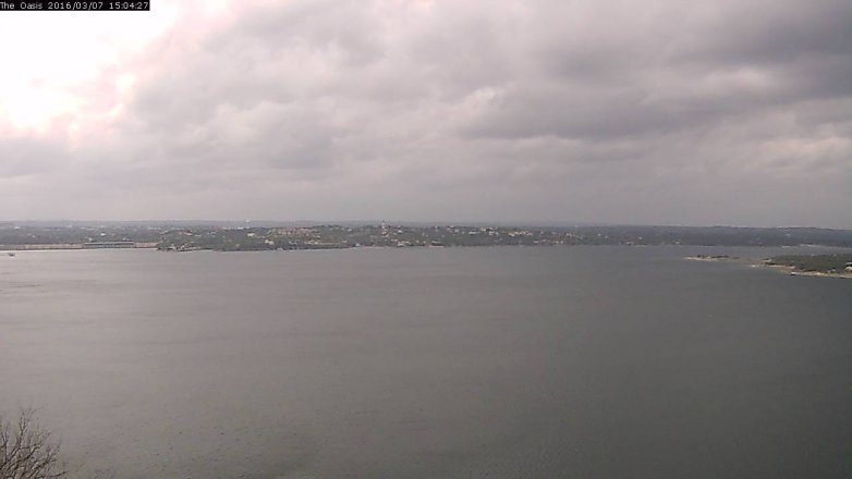 Lake Travis webcam, March 7, 2016 2:10 PM CT