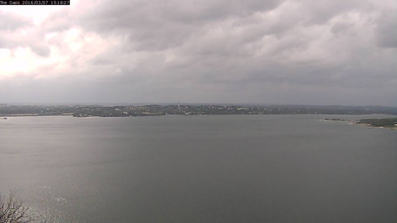 Lake Travis webcam, March 7, 2016 2:25 PM CT