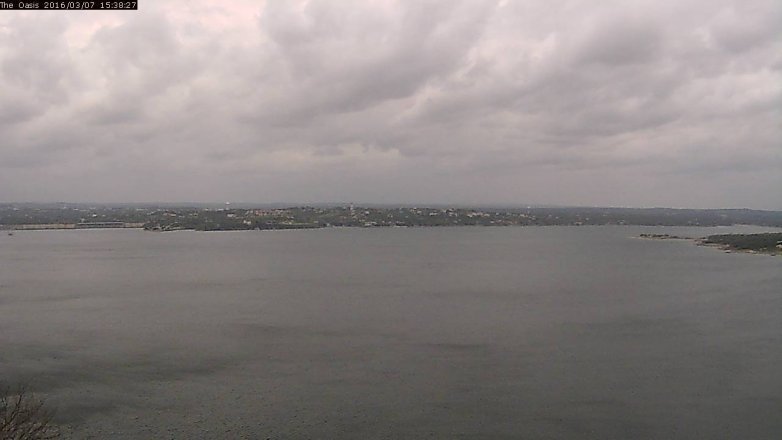 Lake Travis webcam, March 7, 2016 2:45 PM CT