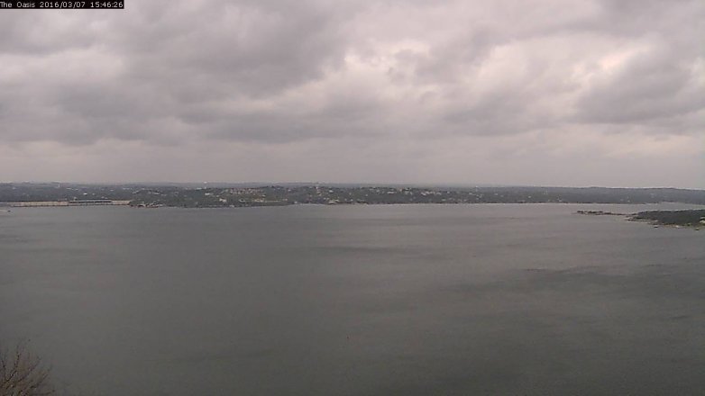 Lake Travis webcam, March 7, 2016 2:55 PM CT