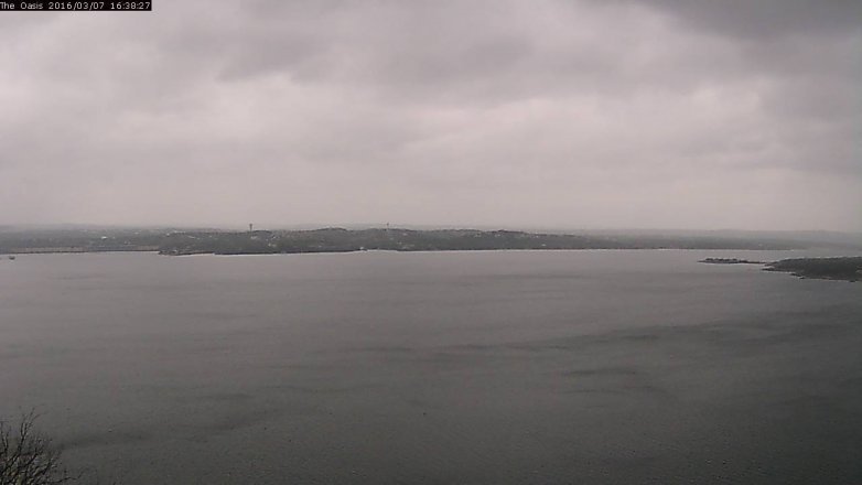Lake Travis webcam, March 7, 2016 3:45 PM CT