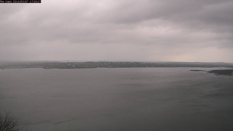Lake Travis webcam, March 7, 2016 4:05 PM CT