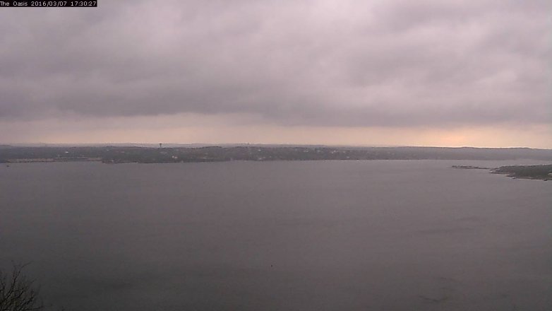 Lake Travis webcam, March 7, 2016 4:35 PM CT