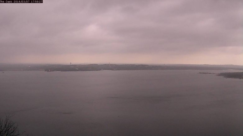 Lake Travis webcam, March 7, 2016 5:05 PM CT