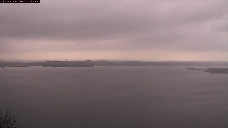 Lake Travis webcam, March 7, 2016 5:10 PM CT