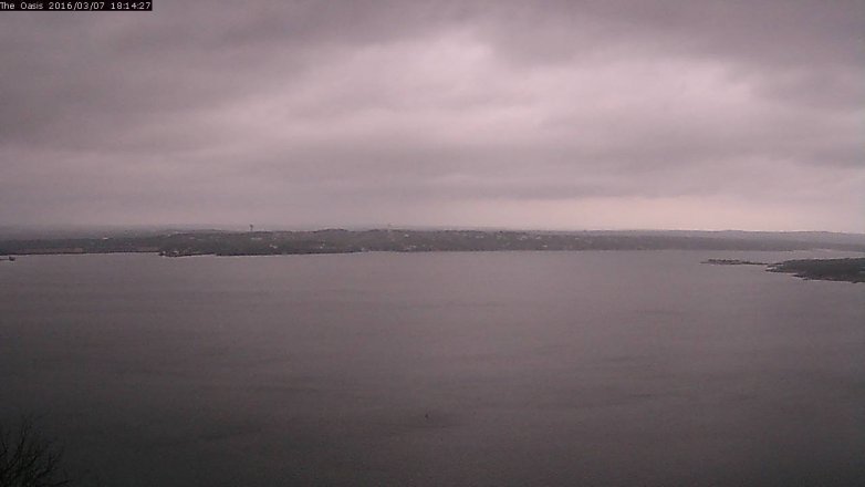 Lake Travis webcam, March 7, 2016 5:20 PM CT
