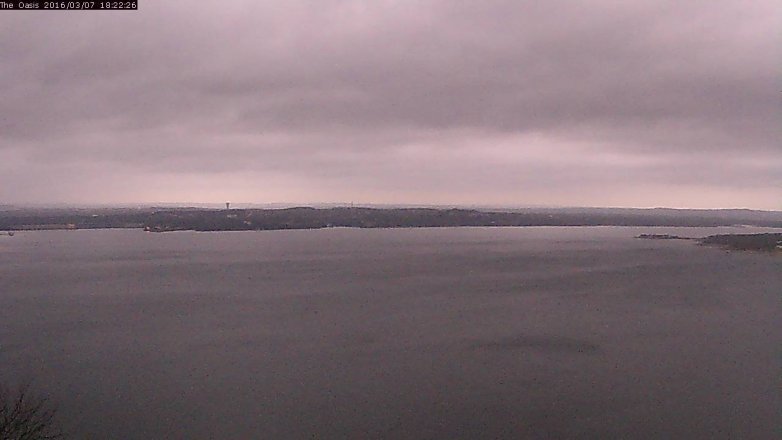 Lake Travis webcam, March 7, 2016 5:30 PM CT