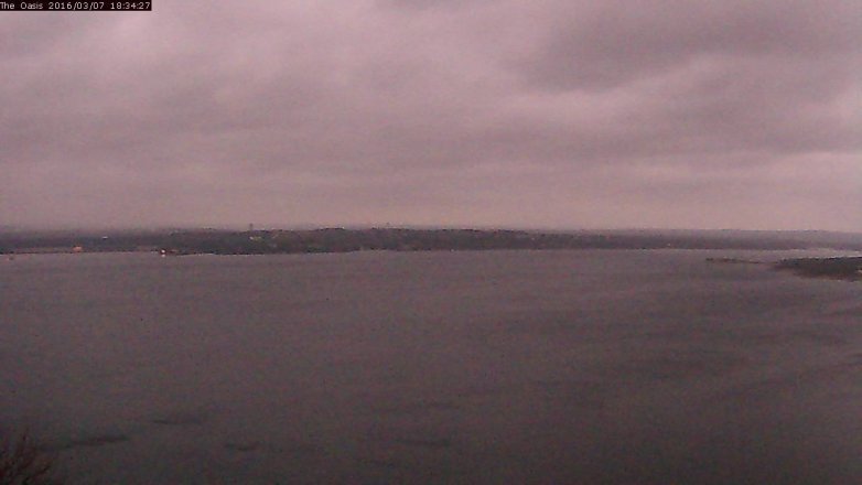 Lake Travis webcam, March 7, 2016 5:40 PM CT