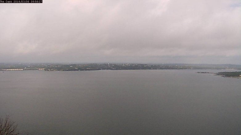 Lake Travis webcam, March 8, 2016 9:05 AM CT