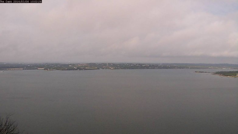 Lake Travis webcam, March 8, 2016 9:10 AM CT