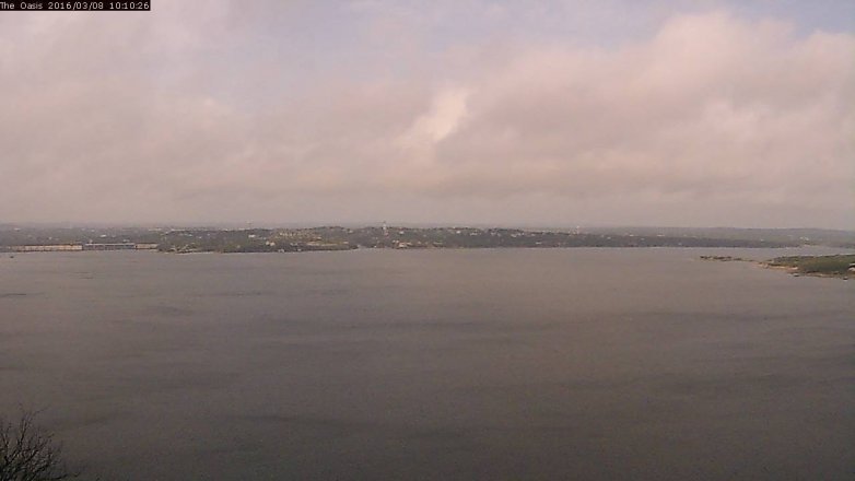 Lake Travis webcam, March 8, 2016 9:15 AM CT