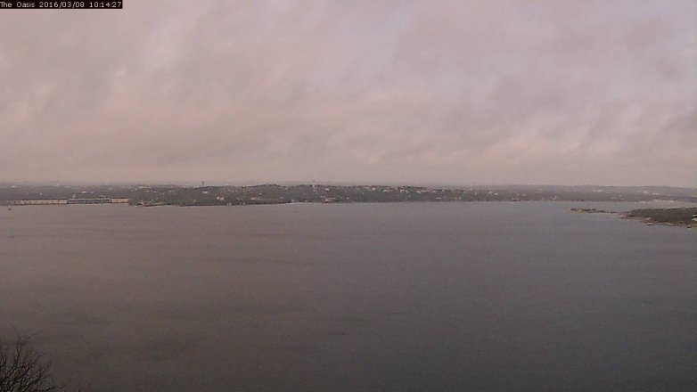 Lake Travis webcam, March 8, 2016 9:20 AM CT