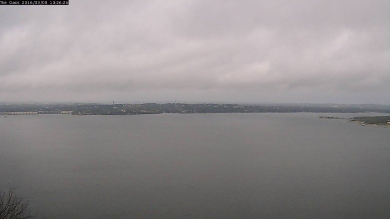 Lake Travis webcam, March 8, 2016 9:30 AM CT