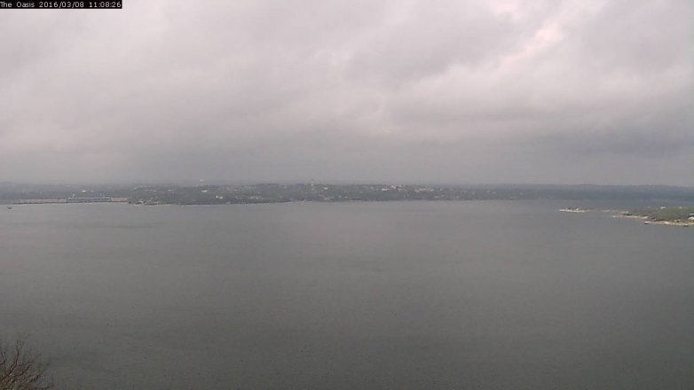 Lake Travis webcam, March 8, 2016 10:15 AM CT