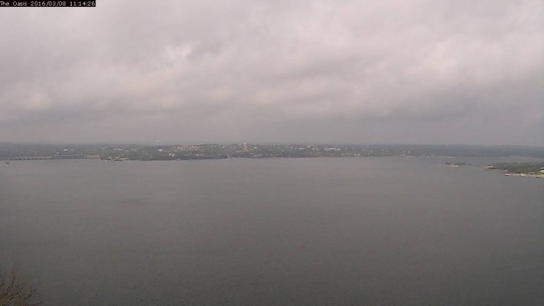 Lake Travis webcam, March 8, 2016 10:20 AM CT