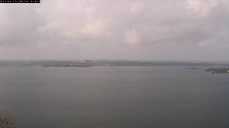 Lake Travis webcam, March 8, 2016 10:40 AM CT