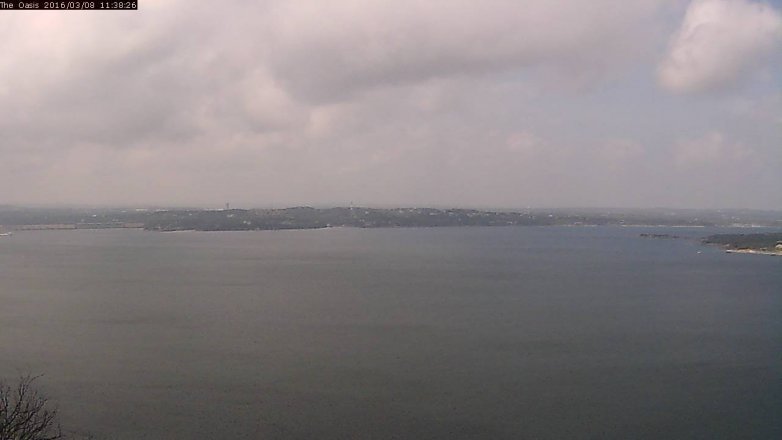 Lake Travis webcam, March 8, 2016 10:45 AM CT