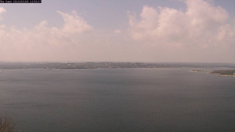 Lake Travis webcam, March 8, 2016 11:55 AM CT