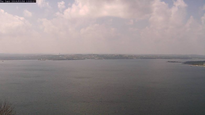 Lake Travis webcam, March 8, 2016 12:10 PM CT