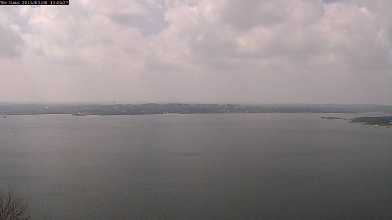 Lake Travis webcam, March 8, 2016 12:35 PM CT