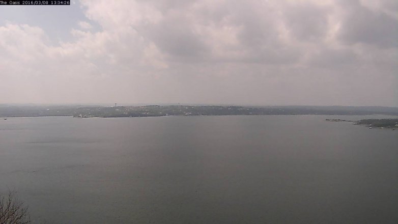 Lake Travis webcam, March 8, 2016 12:40 PM CT