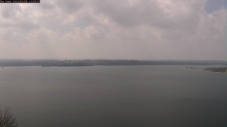 Lake Travis webcam, March 8, 2016 12:55 PM CT