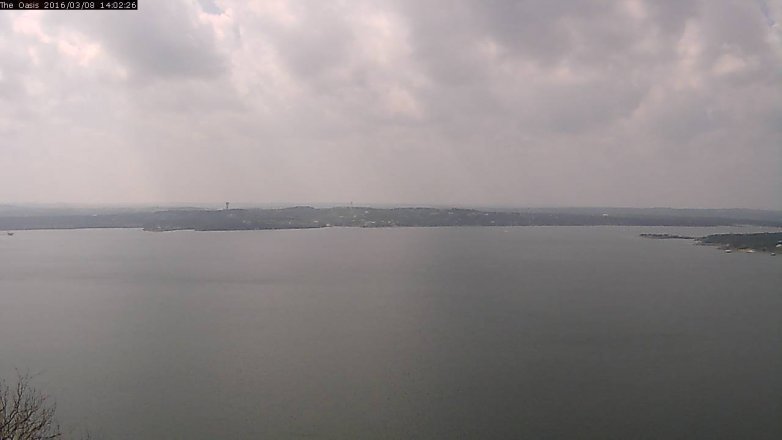 Lake Travis webcam, March 8, 2016 1:10 PM CT
