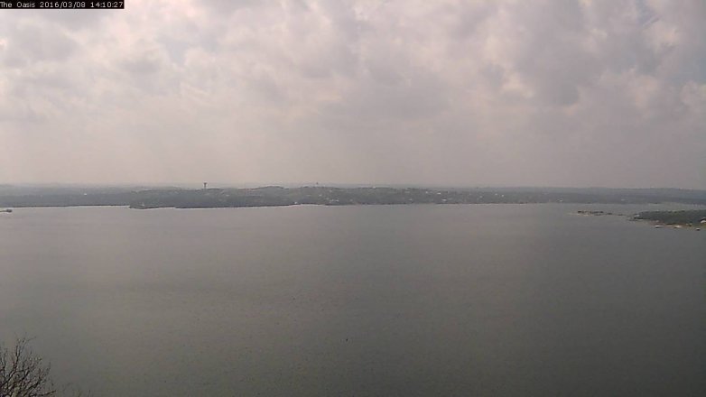 Lake Travis webcam, March 8, 2016 1:15 PM CT