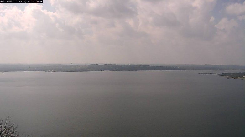 Lake Travis webcam, March 8, 2016 1:25 PM CT