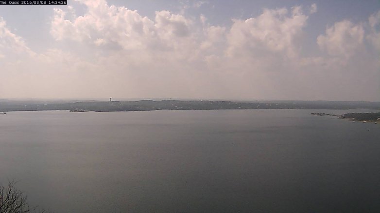 Lake Travis webcam, March 8, 2016 1:40 PM CT