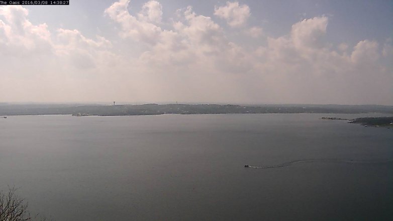 Lake Travis webcam, March 8, 2016 1:45 PM CT