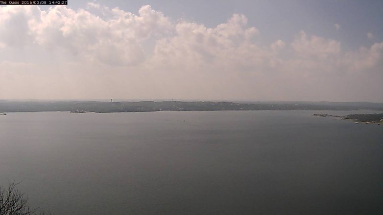 Lake Travis webcam, March 8, 2016 1:50 PM CT