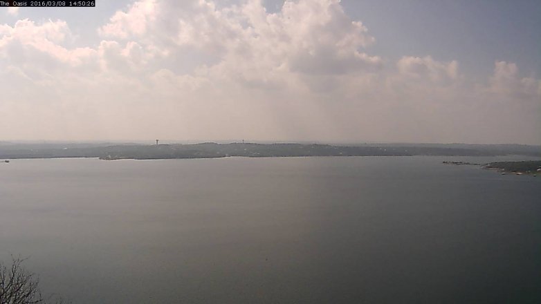 Lake Travis webcam, March 8, 2016 1:55 PM CT