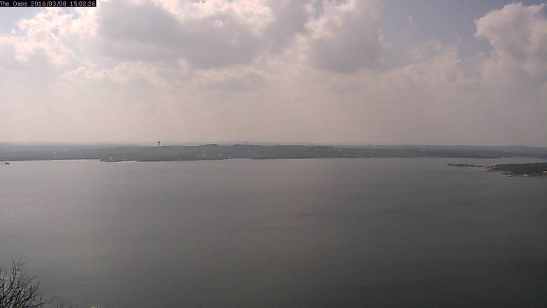 Lake Travis webcam, March 8, 2016 2:10 PM CT